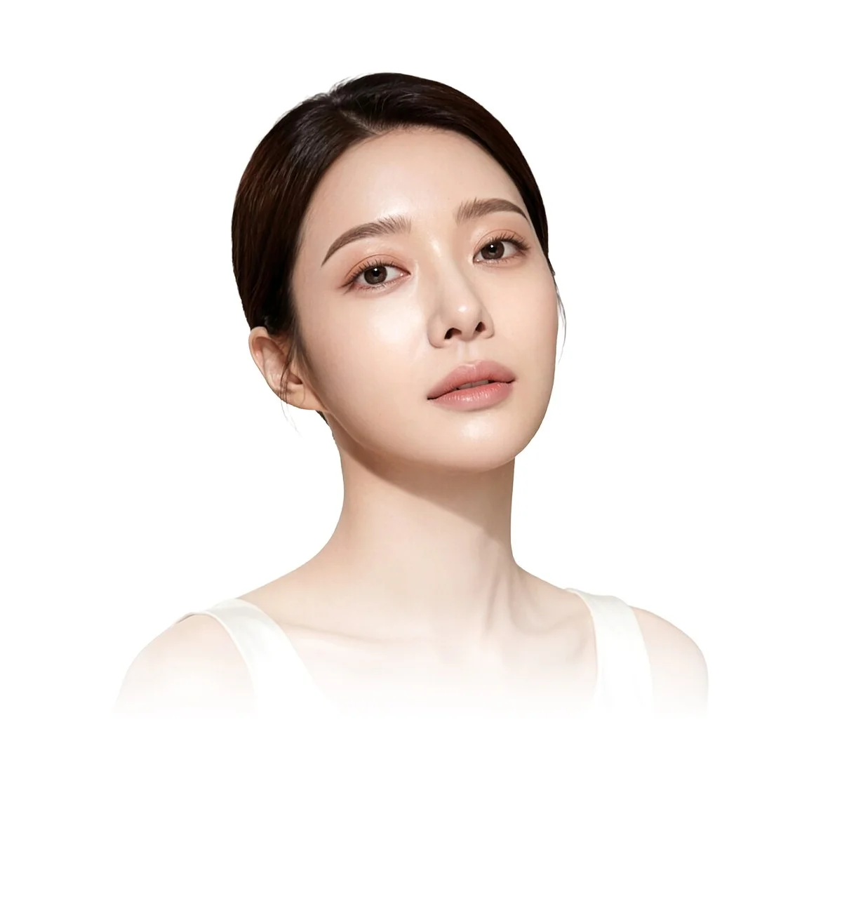 여성 헤어라인 두피문신 시술 전후 모델