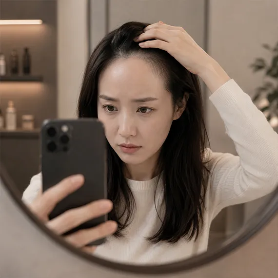 사진 찍을 때 이마가 너무 넓어 보여요